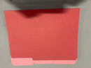 OFFICE DEPOT® BRAND 2-TONE FILE FOLDERS, 1/3 CUT, LETTER SIZE,PACK OF 24 - RED - Like New