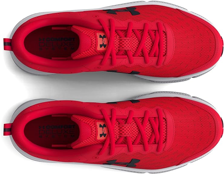 3026175 Under Armour Men's Charged Assert 10 Running Shoe Red/Red/Black 10.5 Like New