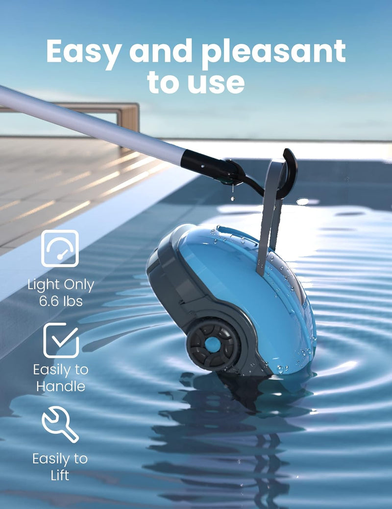 WYBOT Osprey200 Cordless Robotic Pool Cleane, 180μm Fine Filter WY1102 - Blue Like New