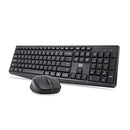 Wireless Keyboard and Mouse Combo, Spill Resistant, B09CY4Y1QK - Black - Like New