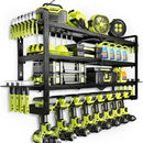 HIPIDIAN LARGE POWER TOOL ORGANIZER WALL MOUNT - DARK BLACK - Like New