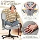 ZZW Criss Cross Chair with Wheels Wide Cross Legged Office Chair Light Gray - Like New