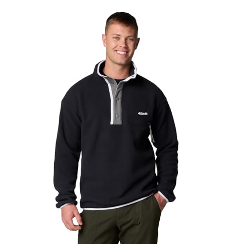 COLUMBIA MEN'S HELVETIA II HALF SNAP FLEECE - SIZE: MEN XL - BLACK - Brand New