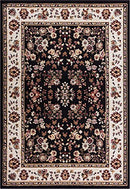 Well Woven Miami Bijar Classic Black Traditional Area Rug 3'3" X 5'3" - Brand New