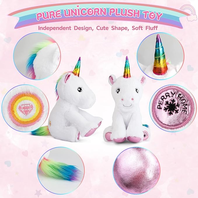 PERRYHOME Unicorn Gifts for Girls 26 Pcs Surprise Box with Unicorn Plush - Pink Like New