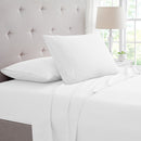 BAMBOO 1800 THREAD 3 LINE EMBROIDERED DEEP POCKET SHEET SET (4PC) QUEEN - WHITE - Like New