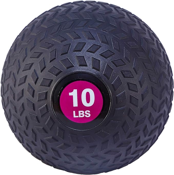 BalanceFrom Workout Exercise Fitness Weighted Medicine Ball BFSL-10LB - BLACK Like New