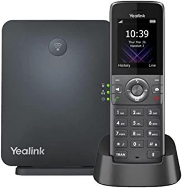 YEALINK W73P IP DECT PHONE BUNDLE W73H WITH W70 BASE- BLACK Like New