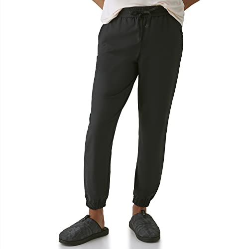 BASS OUTDOOR WOMEN’S PANTS LIGHTWEIGHT JOGGERS ELASTIC WAIST SIZE WOMEN S BLACK - Brand New