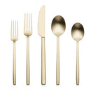 ONEIDA 20 PIECE SILVERWARE SET 18/0 STAINLESS STEEL DISHWASHER SAFE - CHAMPAGNE - Like New