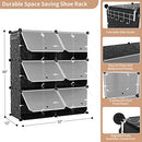 ROJASOP PORTABLE SHOE RACK ORGANIZER 6-TIER SHOE CABINET LF-XJ-002 - BLACK - Like New