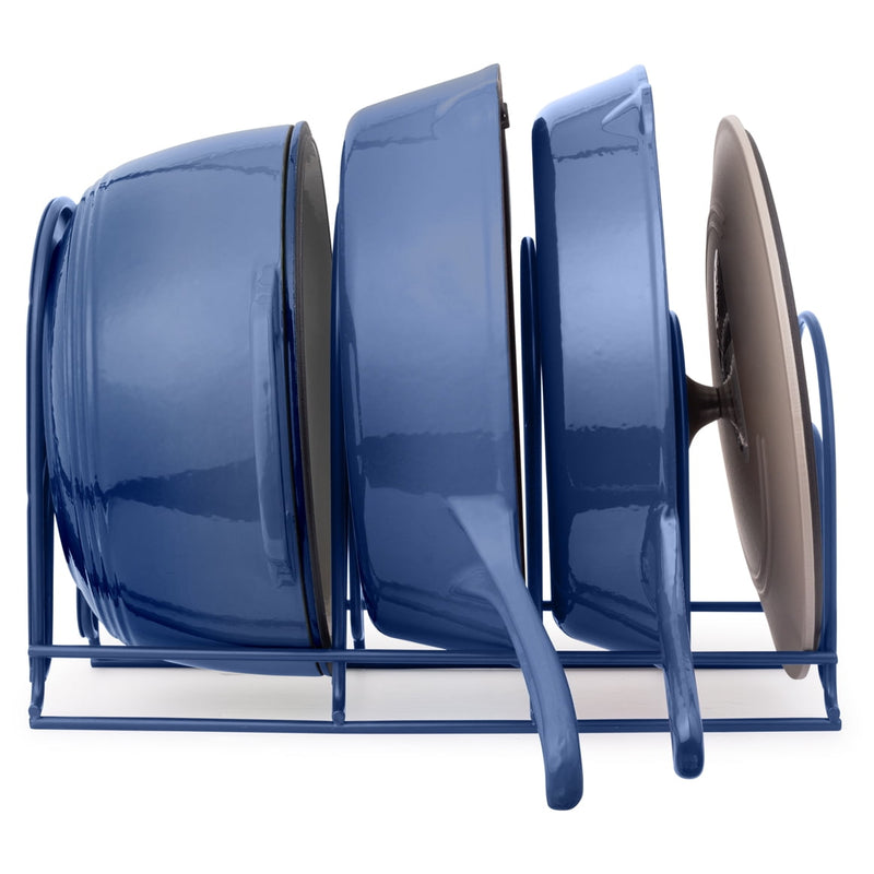 CUISINEL HEAVY DUTY PAN ORGANIZER, EXTRA LARGE 5 TIER RACK - BLUE - Like New