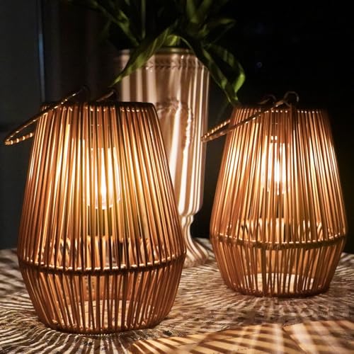 KAGOLING SOLAR LANTERNS OUTDOOR WATERPROOF HANGING SOLAR LIGHTS - WOD - Like New