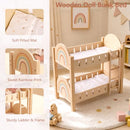 GUANYI WOODEN DOLLS BUNK BED - DOUBLE TIER DOLL BED - Like New
