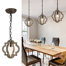 KNWZVC Farmhouse Pendant Wood Light Pendant Light Height Adjustable B095PGG9S8 - Like New