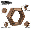 NOVIMANGO Honeycomb Floating Shelves Set 6 Hexagon Floating Shelves - Like New