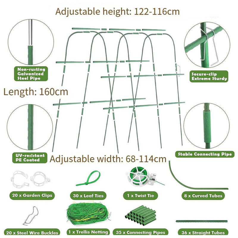 WHATEVER YOU LIKE-U-SHAPE GARDEN TRELLIS FOR CLIMBING PLANTS - GREEN - Like New
