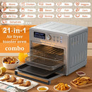 ROOMTEC 26 QT AIR FRYER TOASTER OVEN COMBO 21-IN-1 LARGE COUNTERTOP - SILVER - Like New