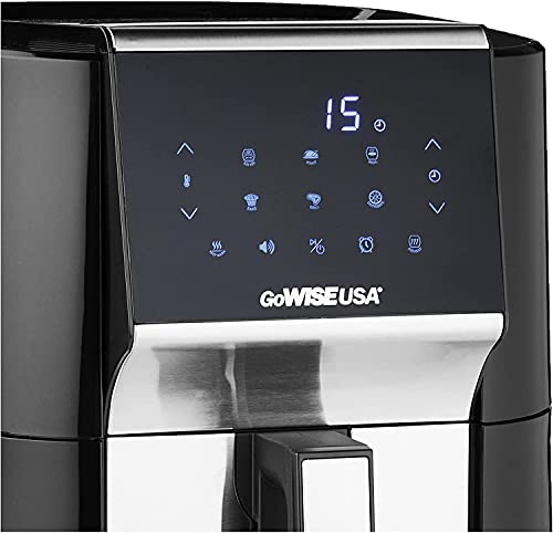 GOWISE USA 7 QUART AIR FRYER DEHYDRATOR MAX XL GW22971 - BLACK/STAINLESS STEEL - Like New