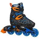 Roller Derby Tracer Boy's Adjustable Inline Medium I149B - Black/Orange Tracer - Brand New