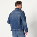 Amazon Essentials Men's Regular Fit Low Stretch Denim Jacket Stone Medium Wash - Like New