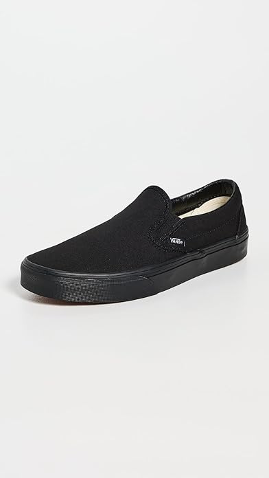VANS MEN'S VANS CLASSIC SLIP-ON SKATE SHOES - SIZE: MEN 9.5 WOMEN 11 - BLACK - Like New