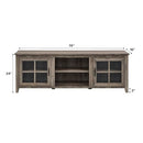 WALKER EDISON PORTSMOUTH CLASSIC 2 GLASS DOOR TV STAND - GREY WASH - Like New