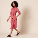 AEWM30357S24 Amazon Essentials Women's Georgette Long Sleeve Shirt Dress S - Like New