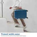 COOLIFE LUGGAGE EXPANDABLE 28" SUITCASE PC+ABS SPINNER BUILT-IN TSA LOCK BLUE - Like New