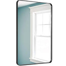DOHEEM Wall Mirror Rounded Corner Black Metal 24" X 36" B09495LZB6 - Black - Brand New