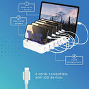 HERCULES TUFF 6 PORT CHARGING STATION WITH CABLES HT-CS-6 - WHITE - Like New