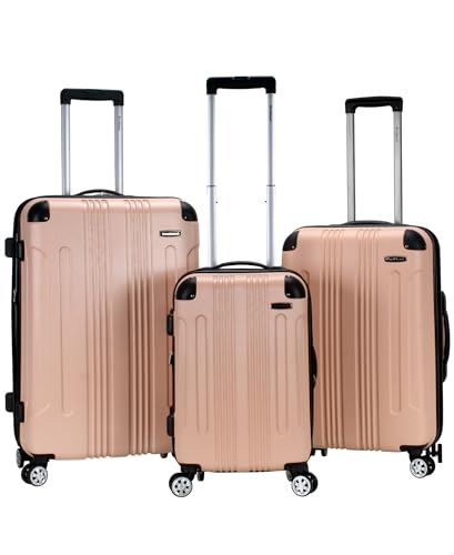 ROCKLAND LONDON HARDSIDE EXPANDABLE LUGGAGE SPINNER WHEELS 28-24-20-INCH - BIEGE - Like New