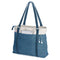 BAG WIZARD WOMEN'S WORK BAG LAPTOP COMPARTMENT ZIPPER POCKETS TEACHER TOTES BLUE - Like New