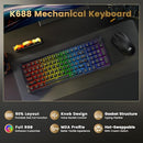 Redragon Wireless Mechanical Keyboard, 3 Mode Gasket Mounted RGB Gaming Keyboard - Like New