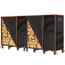 GREENER 8FT Heavy Duty Firewood Rack Cover 600D Waterproof Wood Racks - Brand New