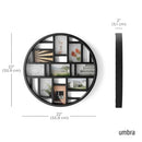 Umbra Luna Collage Picture Frame Holds Nine 4x6" Photos, Large 22" Black - Brand New