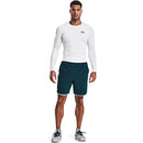 UNDER ARMOUR MEN'S HEATGEAR COMPRESSION LONG-SLEEVE T-SHIRT - WHITE(100)/BLACK - Brand New
