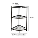 NW 3-Tier Kitchen Corner Shelf Rack Multi-Layer Small-3 Tiers B08QRNS1B2 - Black - Brand New