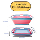 SAMMART 21L (5.5 Galloons) Collapsible Pop Up - Cool Blue/Maglia Rosa (Set 2) - Brand New
