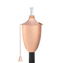 Elegant Outdoor Tiki Style Torch Sets 4 Small Oil Lamp Matching Snuffer - Copper - Brand New