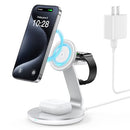 HERRBOLAI 3 in 1 Charging Station Compatible with Magsafe Charger - SILVER - Like New