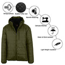 GALAXY BY HARVIC MENS SHERPA-LINED HOODED PUFFER JACKET OLIVE - SIZE: MEN XL - Brand New