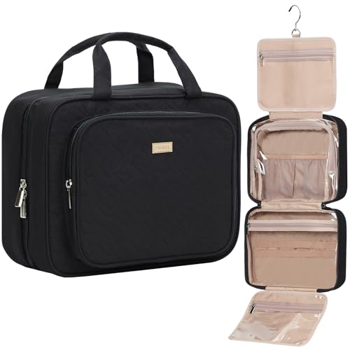 NISHEL Travel Toiletry Bag for Women Large Capacity, Makeup Essentials Organizer - Like New