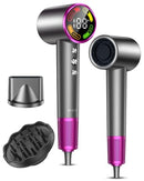 BYZEEYA HIGH-SPEED HAIR DRYER, IONIC BLOW DRYER, GRAY/PURPLE - Like New