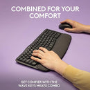 LOGITECH WAVE KEYS MK670 COMBO ERGONOMIC KEYBOARD SIGNATURE M550 L WIRELESS - Like New