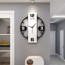 3D Wall Clock, Non Ticking Silent Battery Operated Wall, White/Black Clock - Brand New