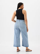 GAP WOMEN'S HIGH RISE WIDE LEG JEANS - SIZE: WOMEN 24 - LIGHT WASH MAIZE - Like New