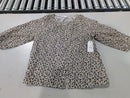TIME AND TRU WOMEN'S COTTON BUTTON FRONT LENGTH SLEEVES - S - DARK NAVY FLORAL - Brand New