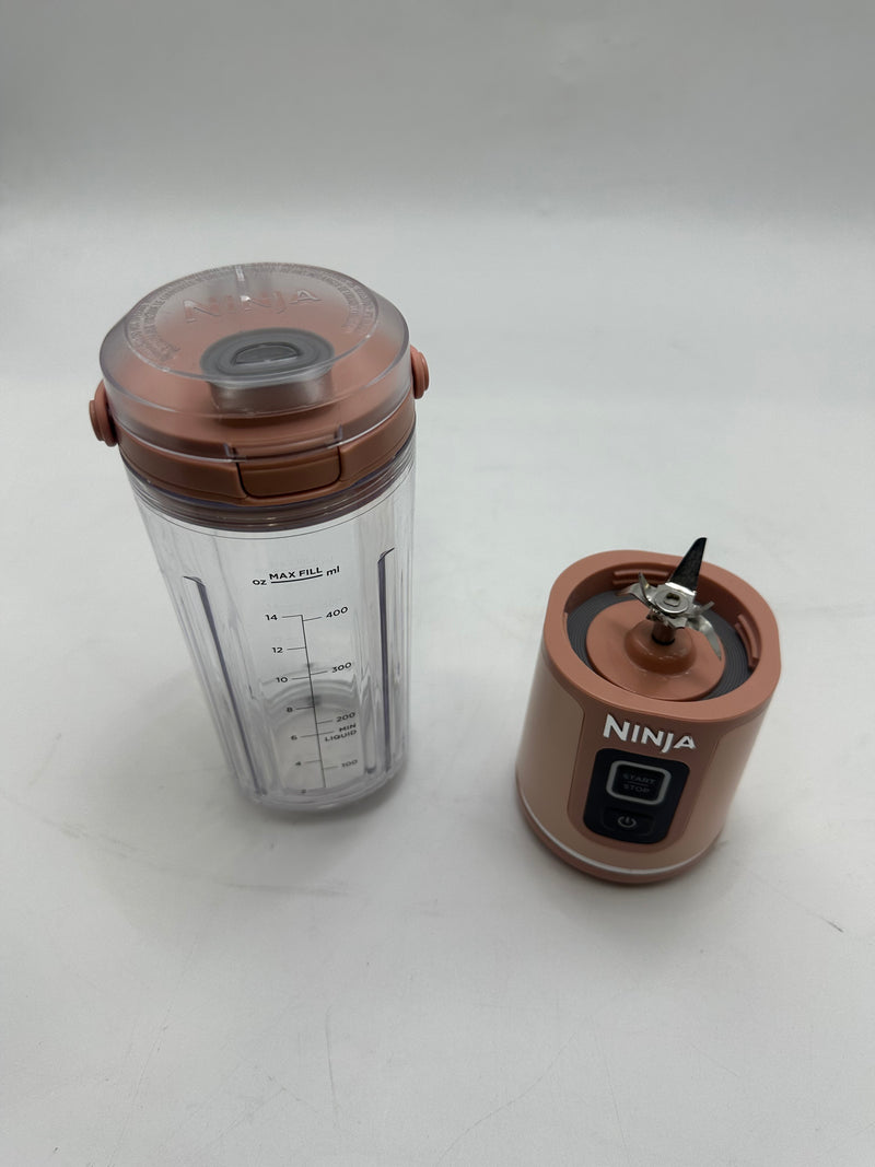NINJA BC155PE BLAST PORTABLE BLENDER, CORDLESS, 18OZ - PEACH - Like New