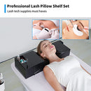 Eyelash Extension Neck Pillow With Acrylic Shelf Organizer Stand PU Leather - Like New